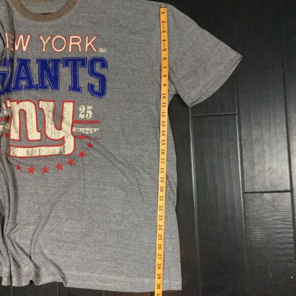 NFL Team Apparel-Men's Sz 4 XB -New York Giants- 1925 -Gray T-Shirt -Cotton/Poly - Picture 9 of 9